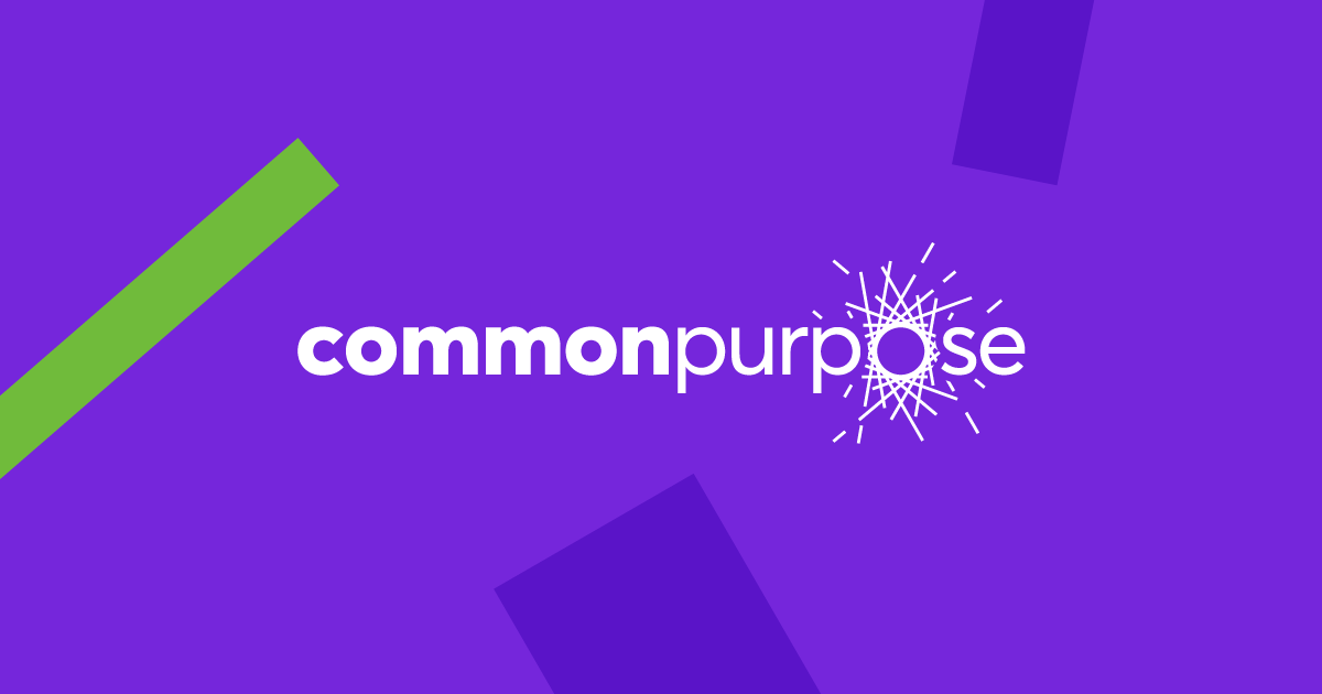 common purpose logo common purpose's logo on a purple background